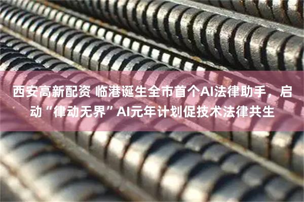 西安高新配资 临港诞生全市首个AI法律助手，启动“律动无界”AI元年计划促技术法律共生
