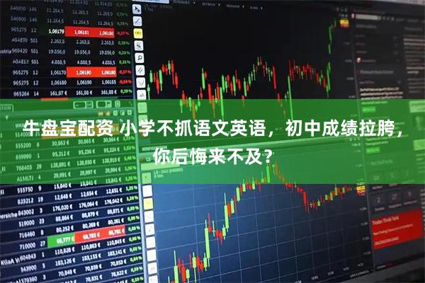 牛盘宝配资 小学不抓语文英语，初中成绩拉胯，你后悔来不及？