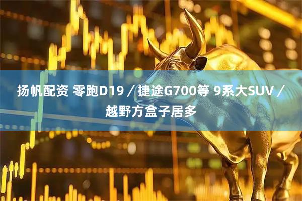 扬帆配资 零跑D19／捷途G700等 9系大SUV／越野方盒子居多
